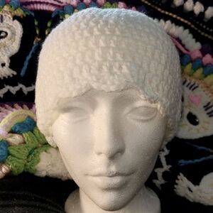 Handmade Crochet Wintery Ponytail  Beanie Hat